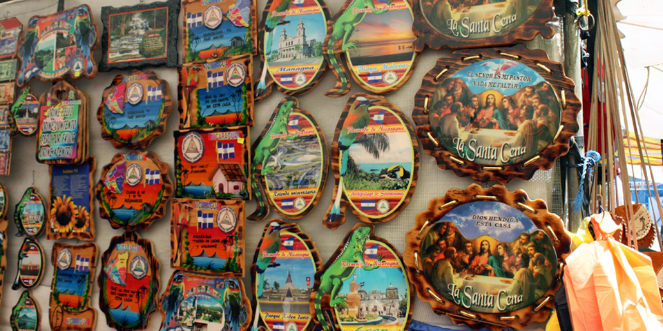 plaques at port market, San Juan del Sur, Nicaragua