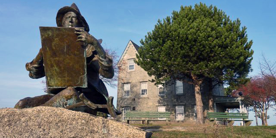 Fitz Henry Lane statue and home, Gloucester, Massachusetts