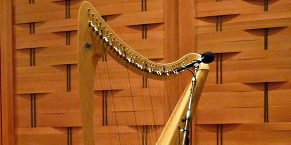 Orla Fallon's harp,Shalin Liu Performance Center, Rockport, Massachusetts