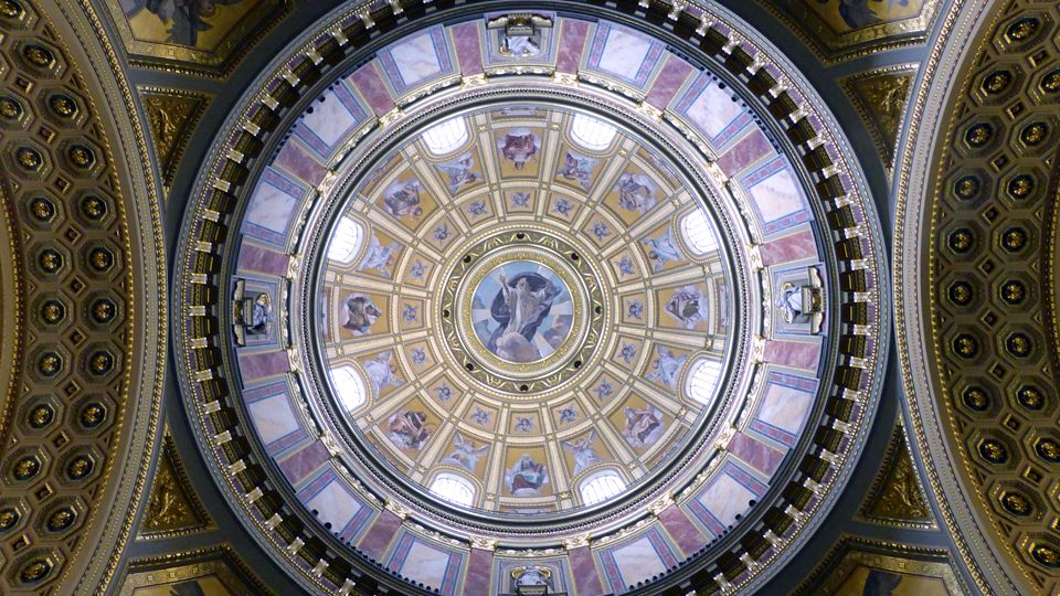 ceiling dome of St. Stephen’s Basilica, Budapest