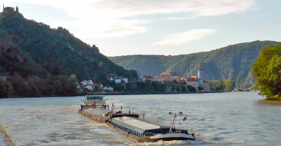 view of the Danube’s Wachau Valley from the Viking Njord