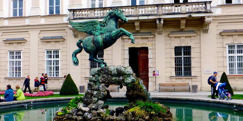 Pegasus statue, Mirabell Gardens, Salzburg, Austria