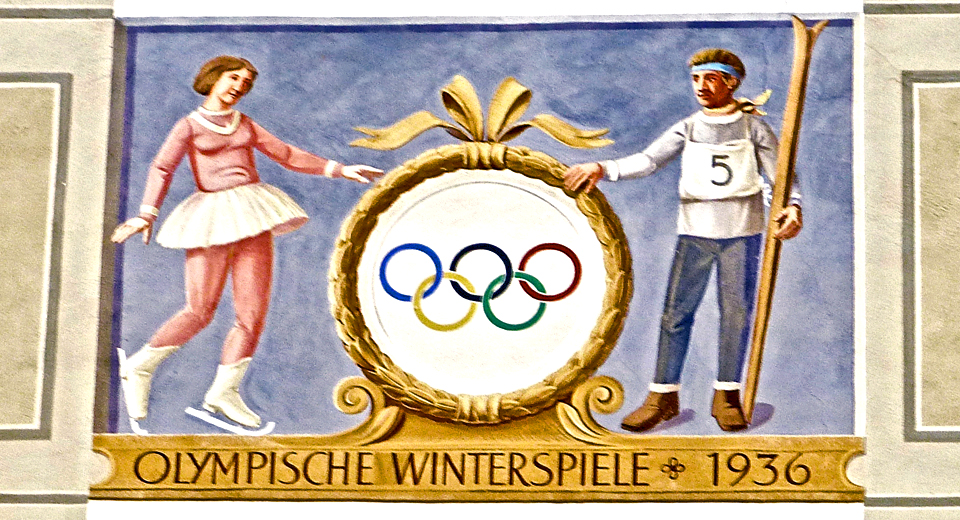 1936 Olympics fresco, Partenkirchen 