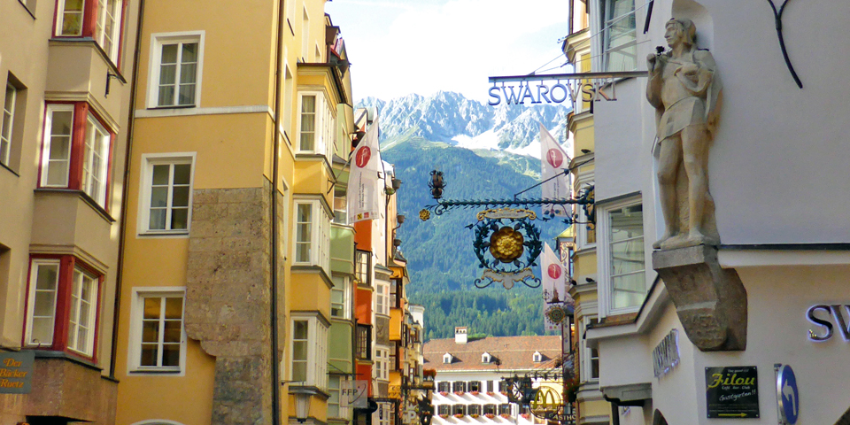 The largest Swarovski shop in the world is in Innsbruck’s Old Town by the Golden Roof.