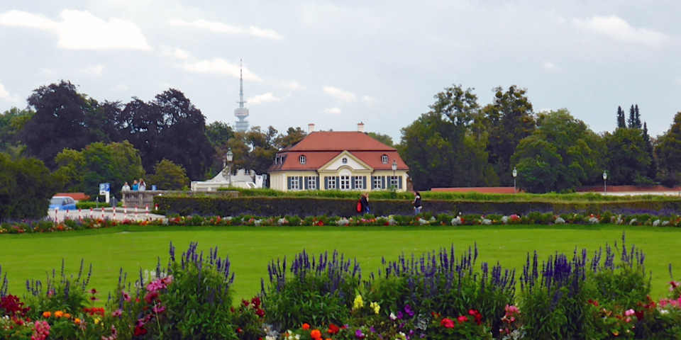 Nymphenburg Palace house and TV Tower 