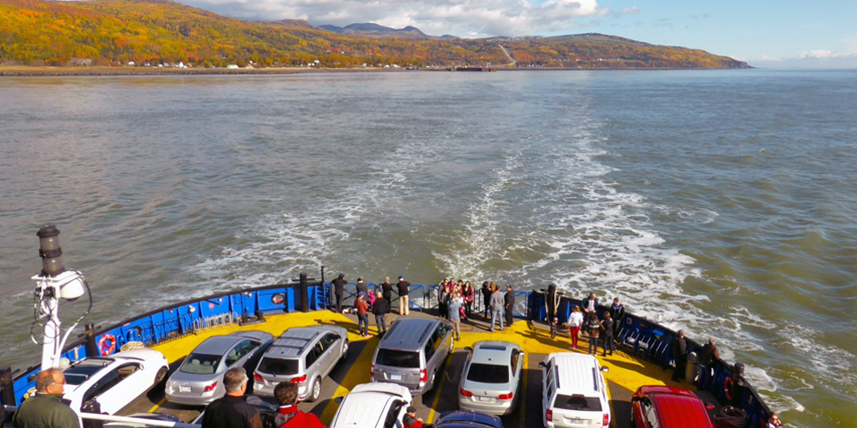 ferry to Isle-aux-Coudres, Charlevoix, Quebec, Canada