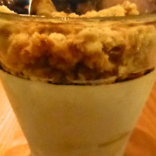 frozen maple and pepper green alder parfait with crumble, Chez Boulay Bistro Boreal, Quebec City