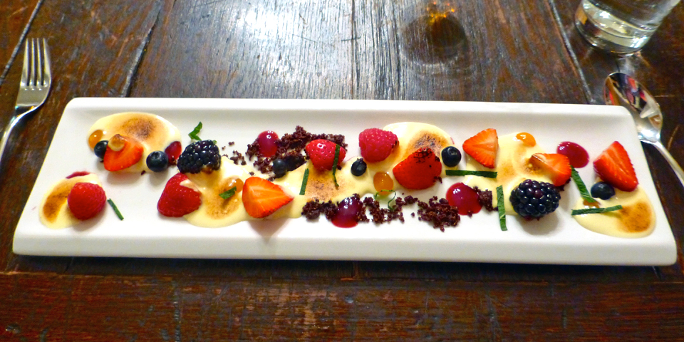 fruit plate at the Chef's Table, Manoir Richelieu, La Malbaie, Charlevoix, Quebec, Canada