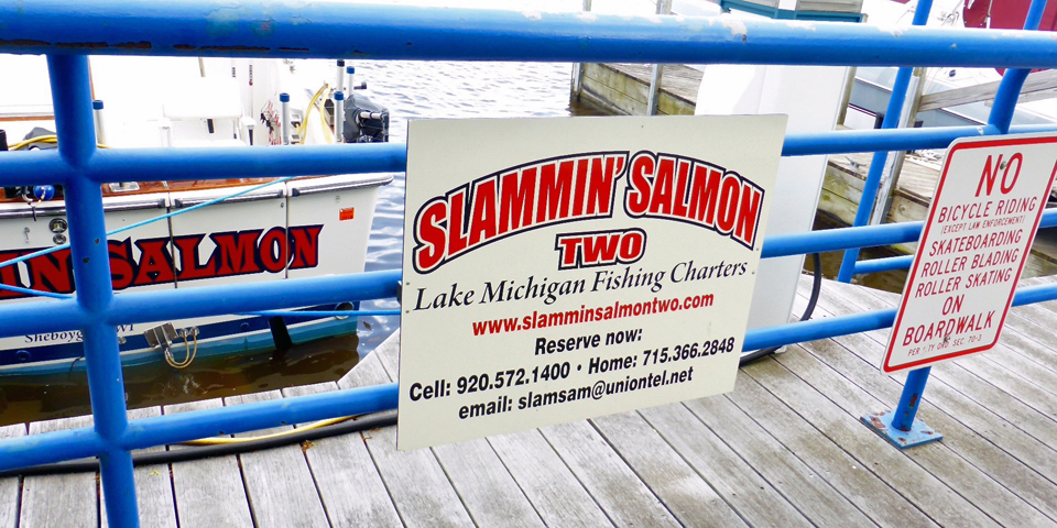 Slammin' Salmon fishing excursiions, Sheboygan, Wisconsin