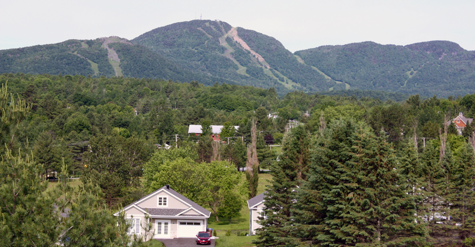 view of Mount Orford from Manoir des Sables, Orford, Eastern Townships, Québec, Canada