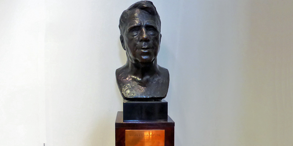 bust of Ronbert Frost, Rauner Library, Dartmouth College, Hanover, New Hampshire