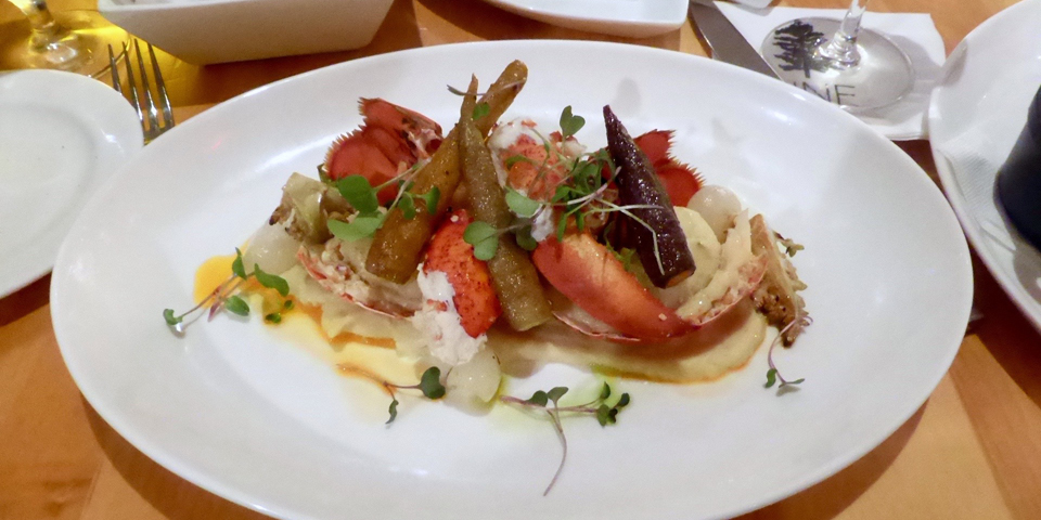 lobster dinner, Pine Restaurant, Hanover inn Dartmouth