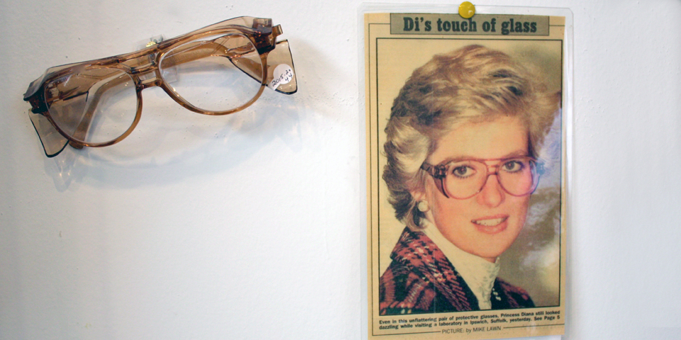 Princess Diana with American Optical glasses, American Optical Museum, Southbridge, Massachusetts