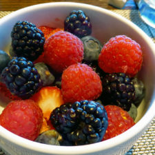 Fresh berries at breakfast at Fresh Salt
