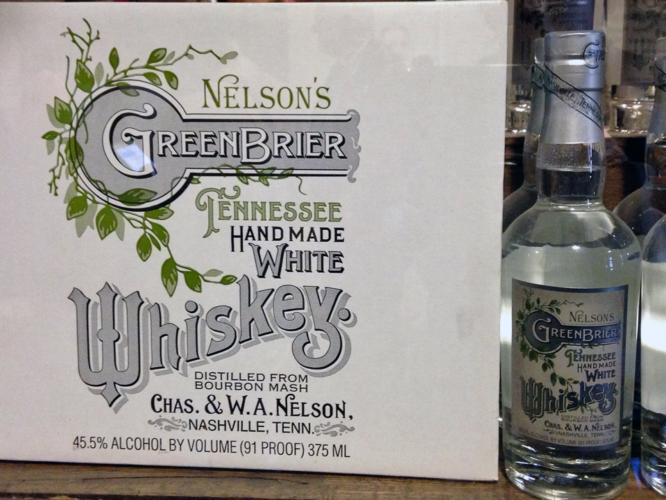 Nelson’s GreenBrier Tennessee Hand Made White Whiskey, Nashville