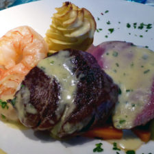 surf and turf served during our Viking River Cruise