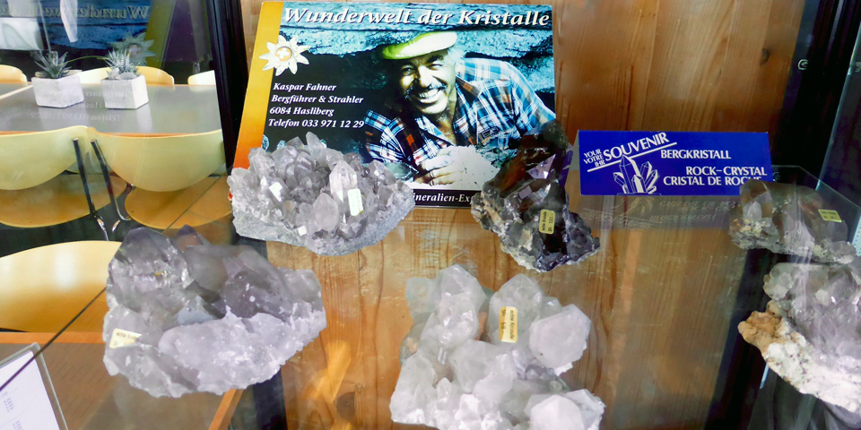 crystal display at the Panorama Restaurant, Planplatten, Switzerland