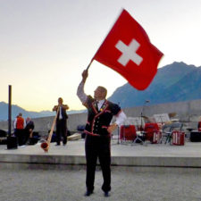 flag thrower, Brienz Folk Concert, Brienz, Switzerland