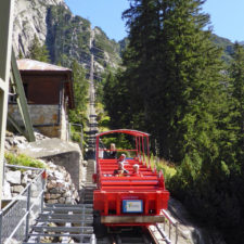 The Gelmerbahn funicular in Handegg is the steepest in Switzerland.