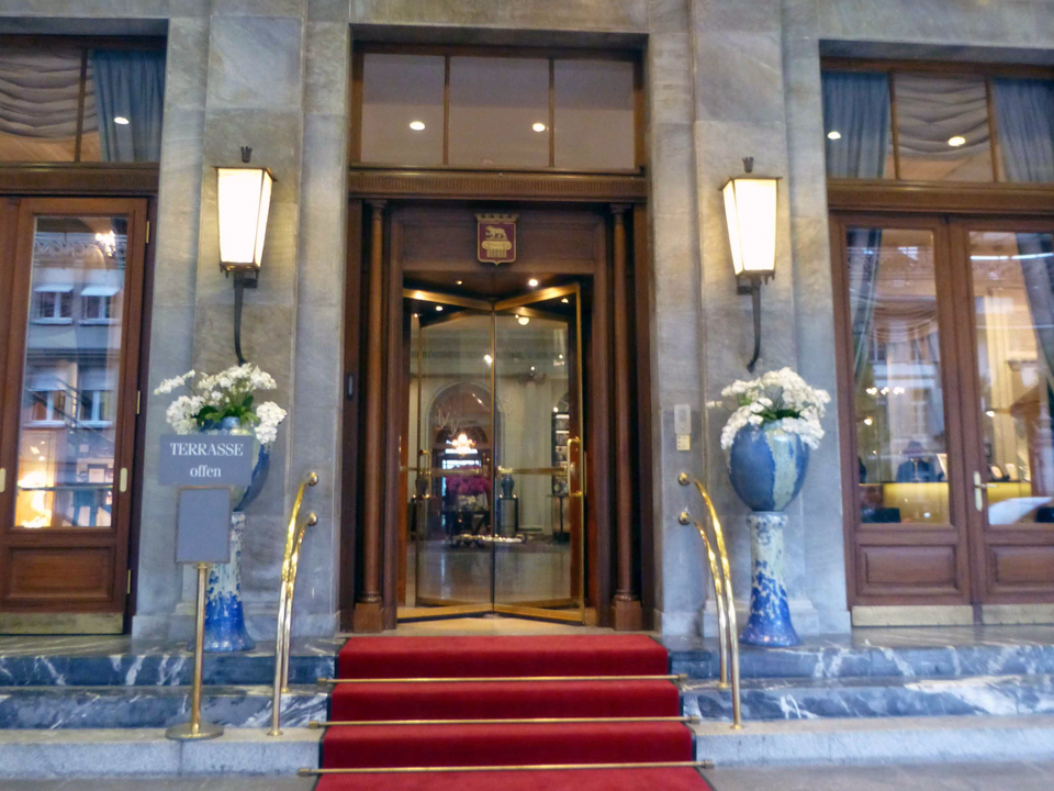 entrance to Bellevue Hotel, Bern, Switzerland