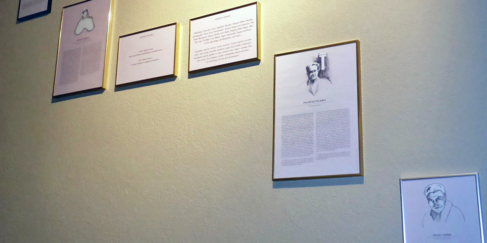 a portion of the Dada exhibit at the Hotel Ambassadorr à l'Opera Zurich