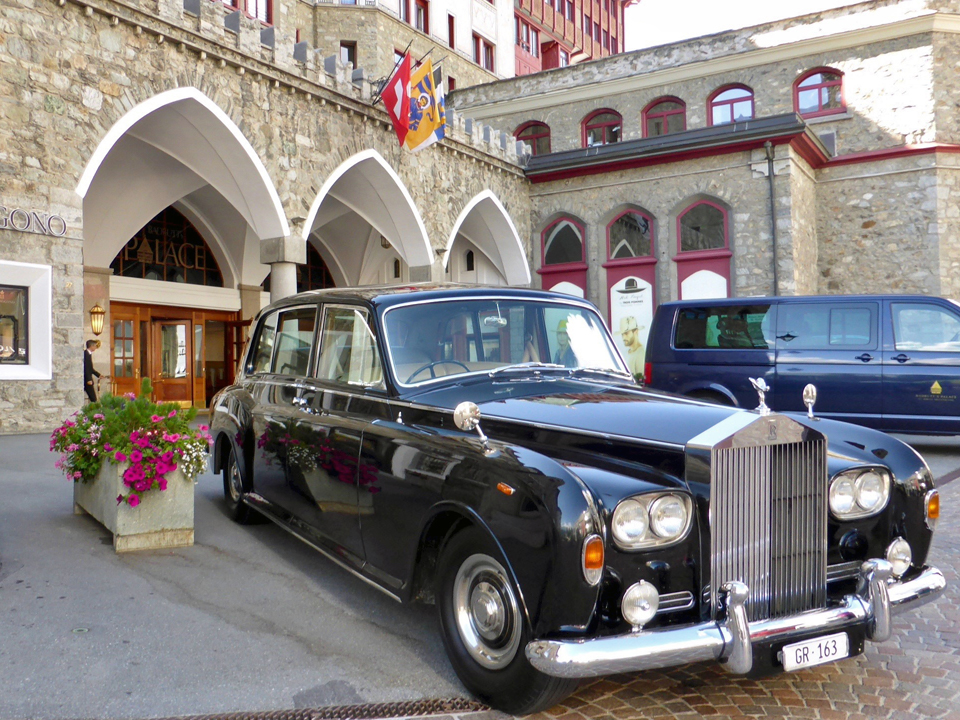 limousine, Badrutt’s Palace, St. Moritz