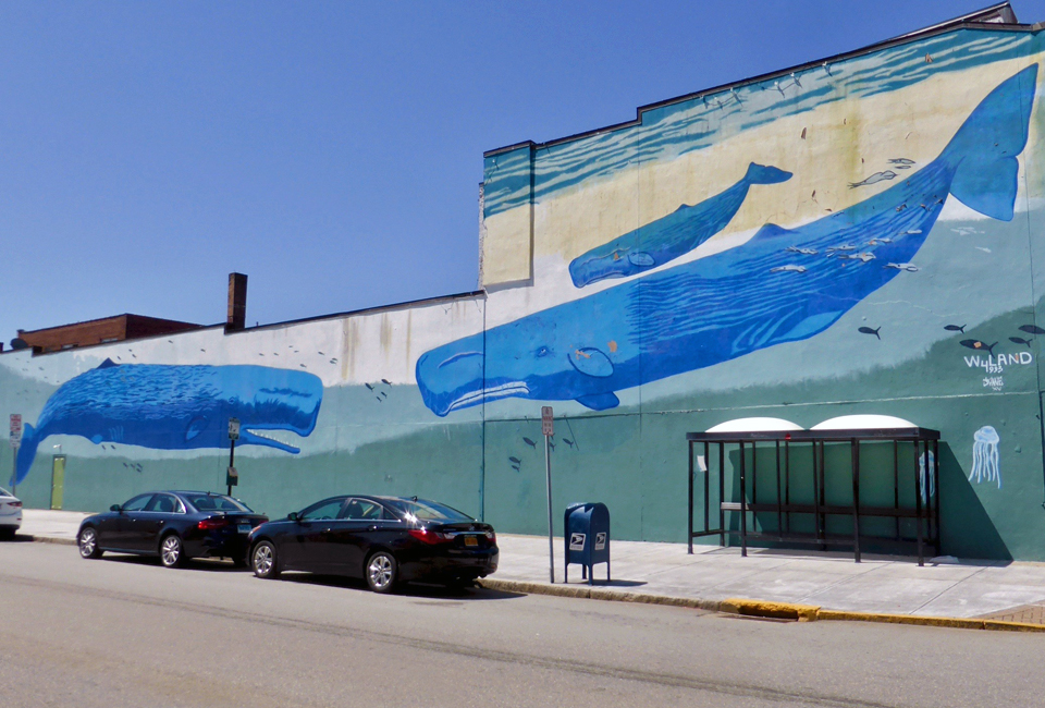 whale mural, New London, Connecticut