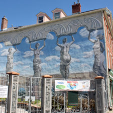 mural on Hygienic Art building, New London, Connecticut