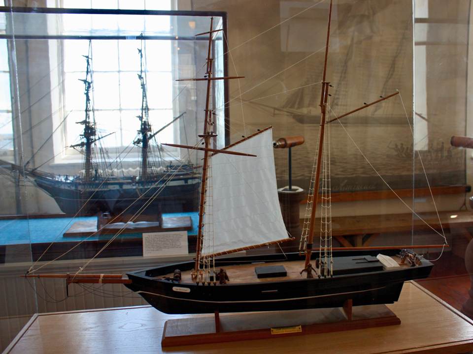 model of the Amistad, Custom House Maritime Museum, New London, Connecticut
