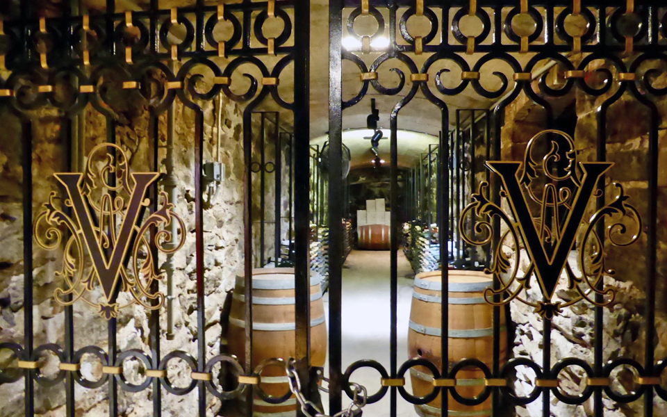 gate to the Vanderbilt wine library