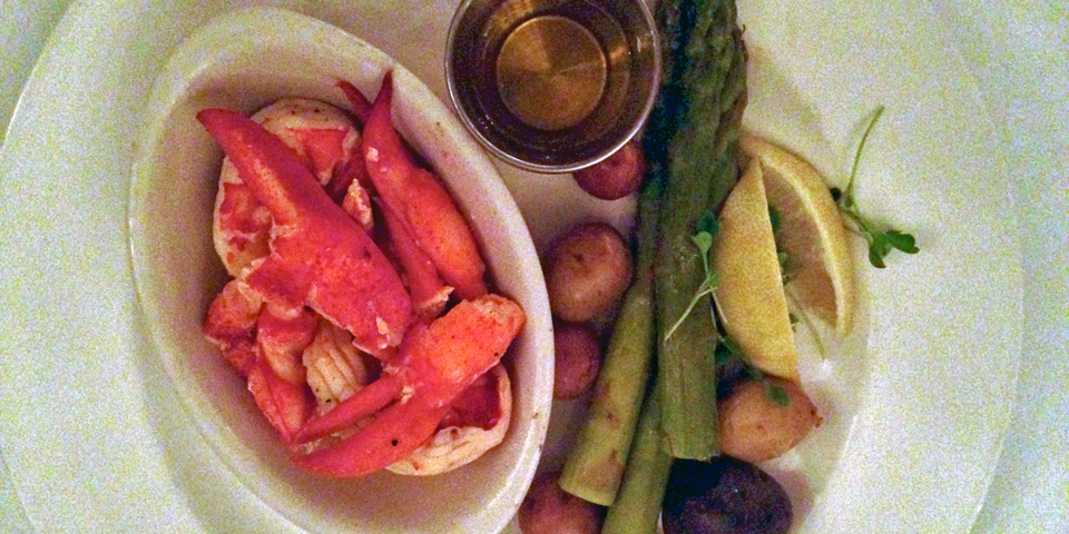 lobster dinner, lazy style, The Point, Black Point Inn, Scarborough, Maine