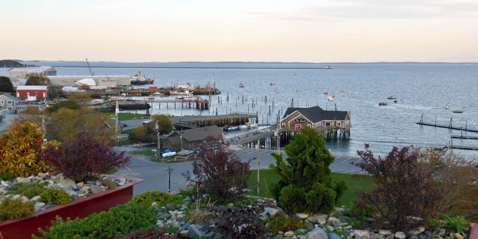 view from rooftop deck, 250 Main, Rockland, Maine
