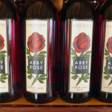 Abby Rose wine, named for the winemaker's oldest daughter, Lakewood Vineyards, Watkins Glen, NY