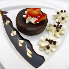 flourless chocolate cake, 1000 Islands Harbor Hotel, Clayton, NY