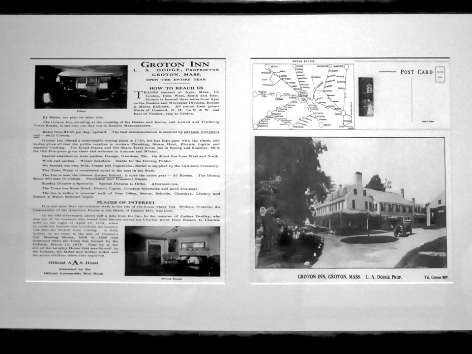 historical information on the Groton Inn, original Groton Inn, Groton, Massachusetts