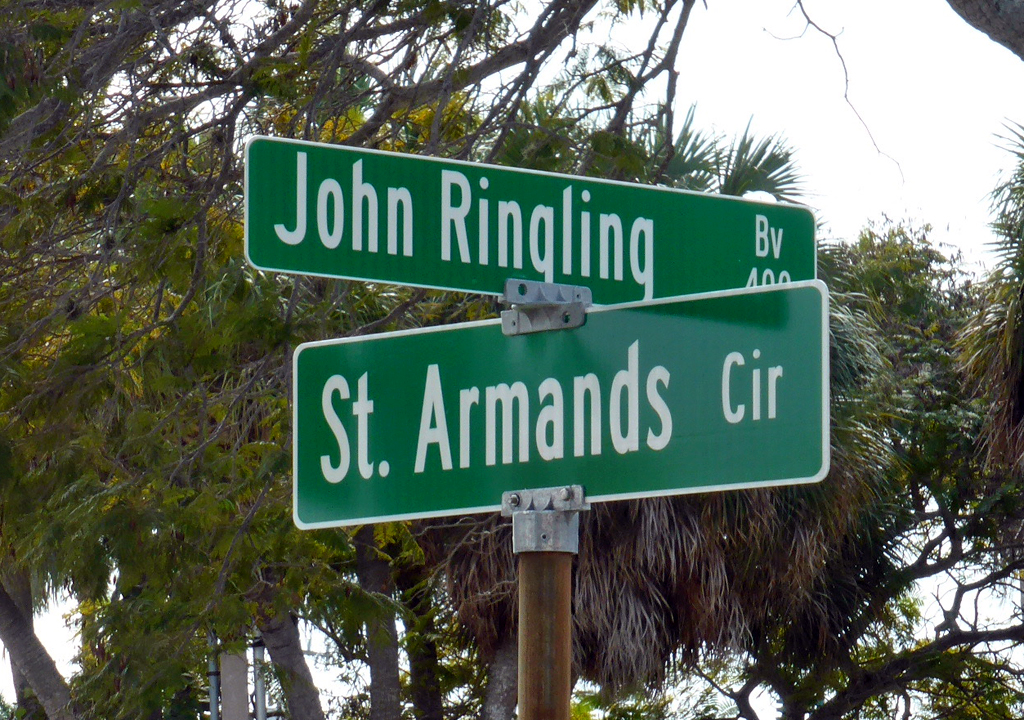 Ringling Bv sign, Sarasota, Florida