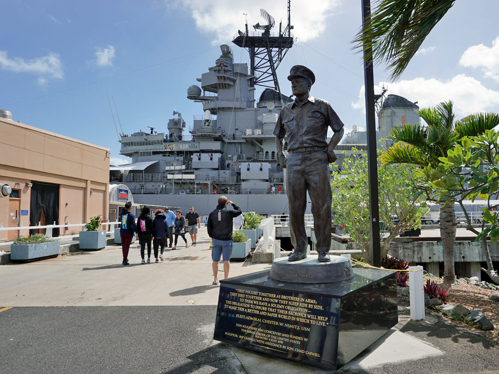 Admiral Nimitz and USS Missouri, Honolulu, Hawaii