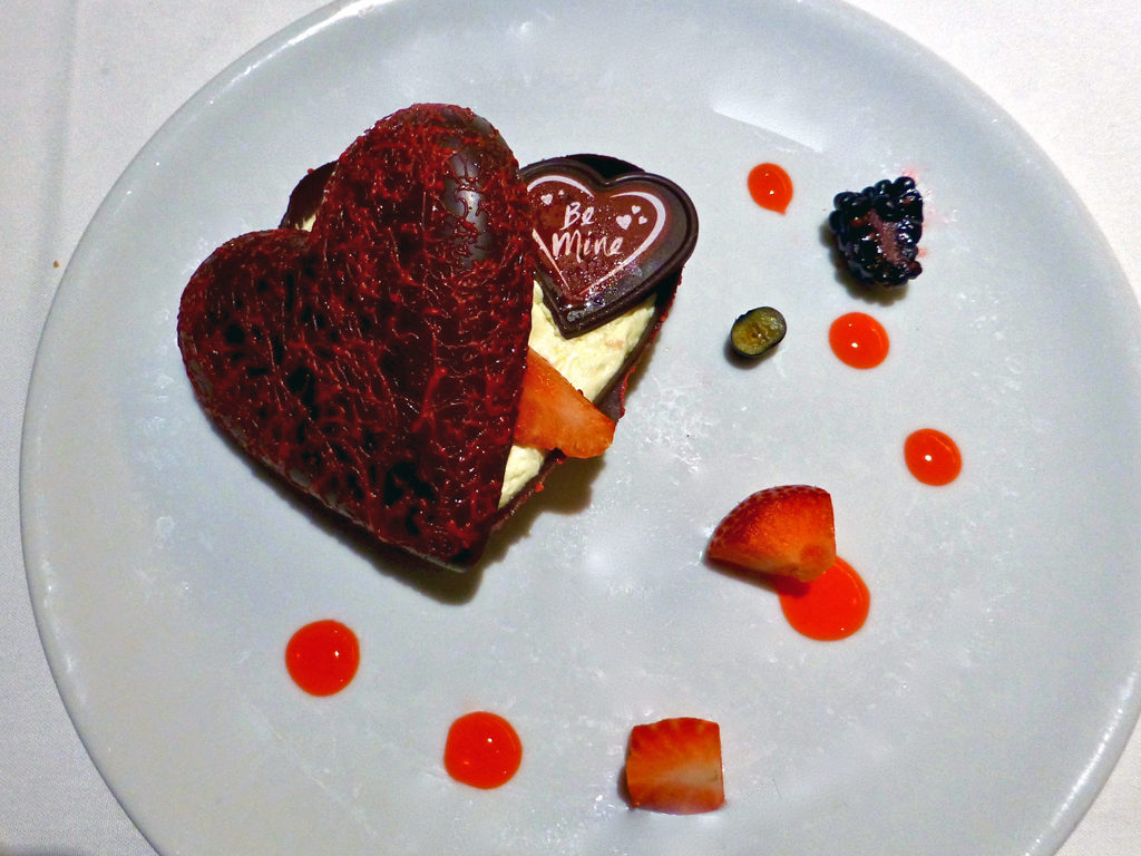 Chocolate Valentine's Day dessert, Eurodam