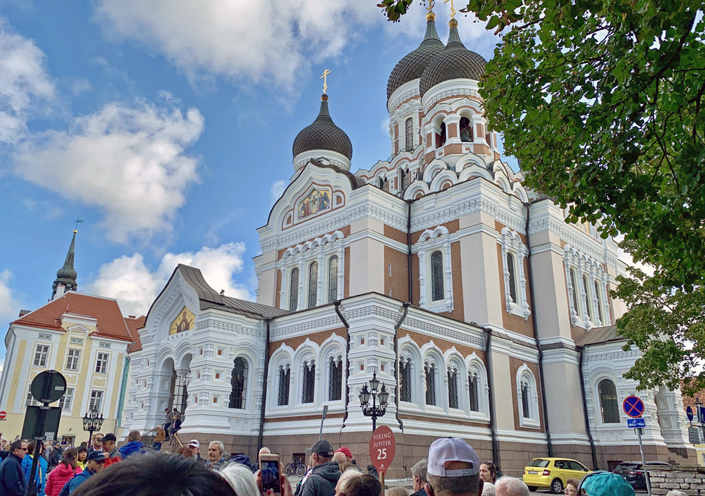 The onion-domed Russian Orthodox Church of Alexander Nevsky Cathedral, Tallinn, Estonia