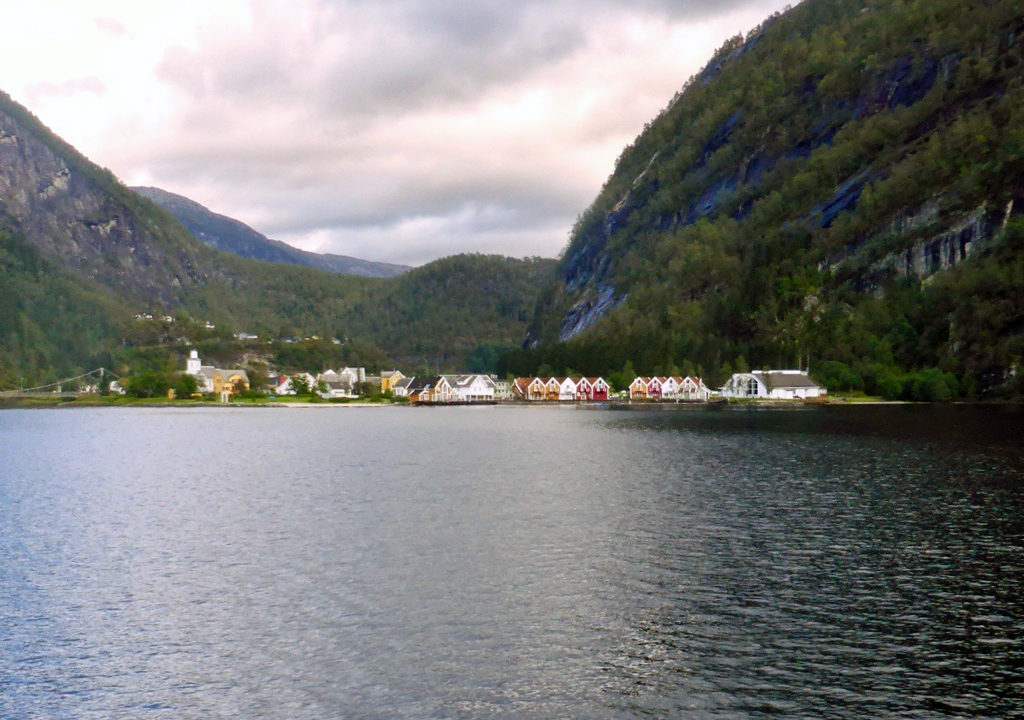 fjord cruise wooden houses