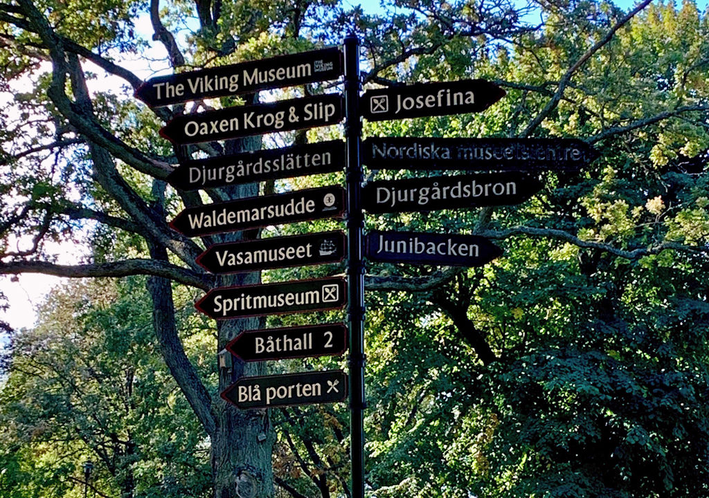 Djurgården sign, Stockholm, Sweden