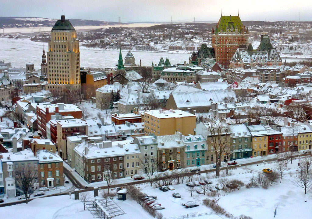 The Price Tower looms above Quebec City's Upper Town