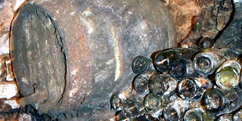11th century wine cave of Bersan et fils vigneron Saint-Bris-Le-Vineux, France,