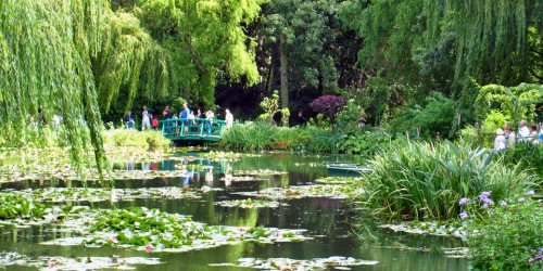 bridge and Monet's water lilies, Giverny, France