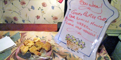 gooey cake at The Southern Hotel, Ste. Genevieve, Missouri