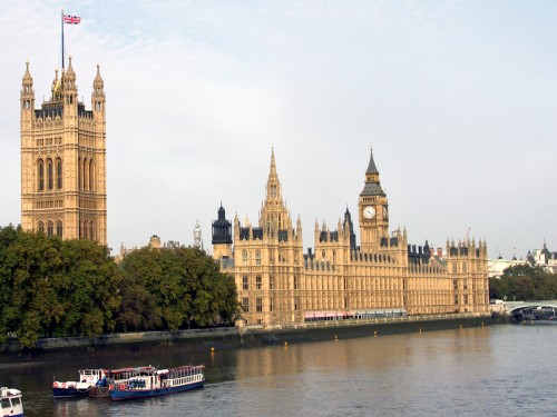 Palace of Westminster, the Houses of Parliament, and Big Ben, London, England