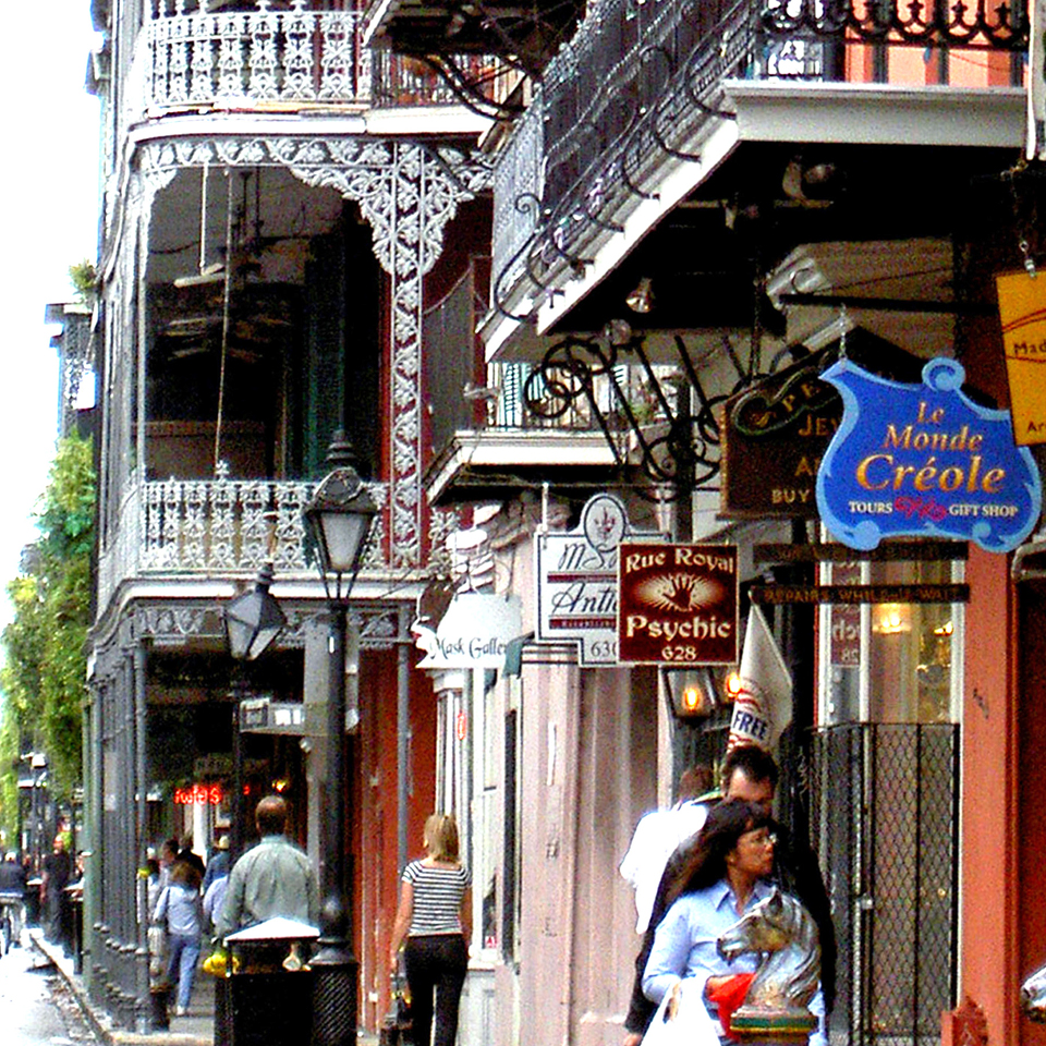 New Orleans, Louisiana street and shops Notable Travels