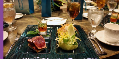 Origami plate spa lunch, One Ocean. Jacksonville, Florida