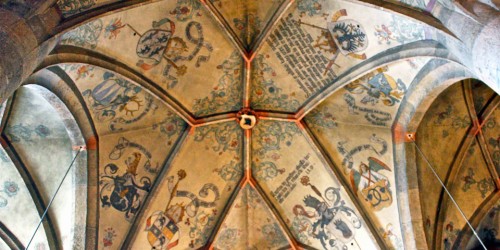 bear paw, symbol of the Convent of St. John, Val Müstair, Switzerland