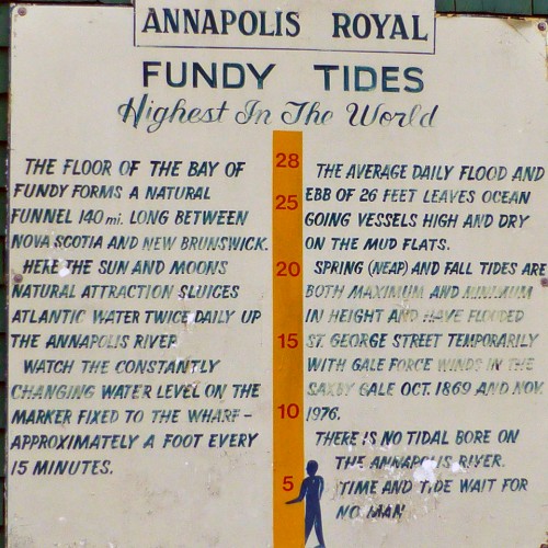 Bay of Fundy chart, Annapolis Royal, Nova Scotia